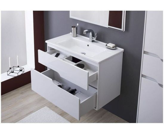 Тумба с раковиной Aquanet Модена 85 белый арт. 00212663_, изображение 13