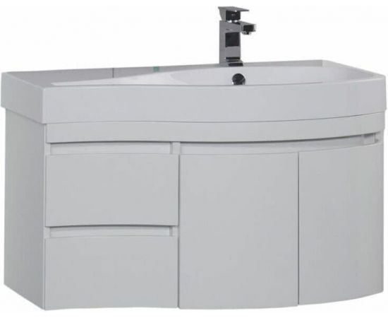 Тумба с раковиной Aquanet Сопрано 95 R белый (2 дверцы 2 ящика) арт. 00213000_, изображение 2