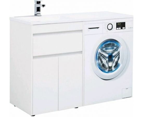 Тумба с раковиной Aquanet Токио 120 L белый (напольная, 1 ящик, 2 дверцы) арт. 00239211_, изображение 2