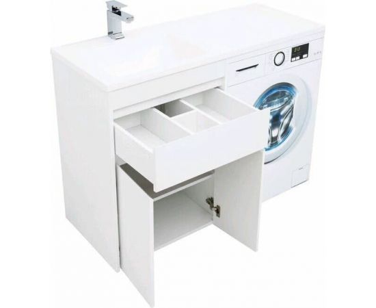 Тумба с раковиной Aquanet Токио 120 L белый (напольная, 1 ящик, 2 дверцы) арт. 00239211_, изображение 9