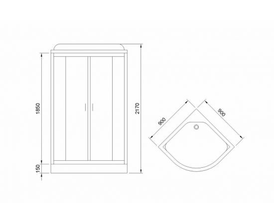 Душевая кабина Royal Bath  RB 90HK5-WT (белое/прозрачное)_, изображение 3