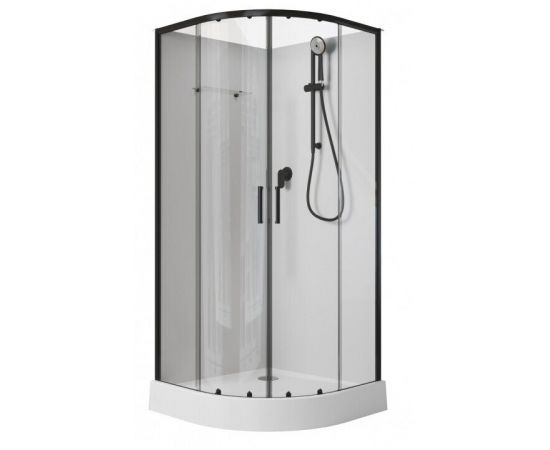 Душевая кабина Aquanet Passion EVO 100R Black 100x100_, изображение 2