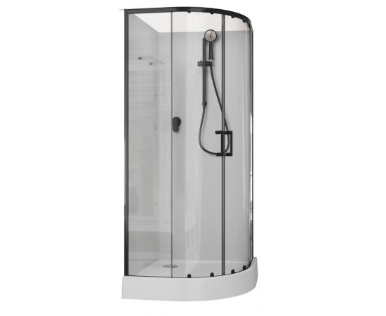 Душевая кабина Aquanet Passion EVO 100R Black 100x100_, изображение 4