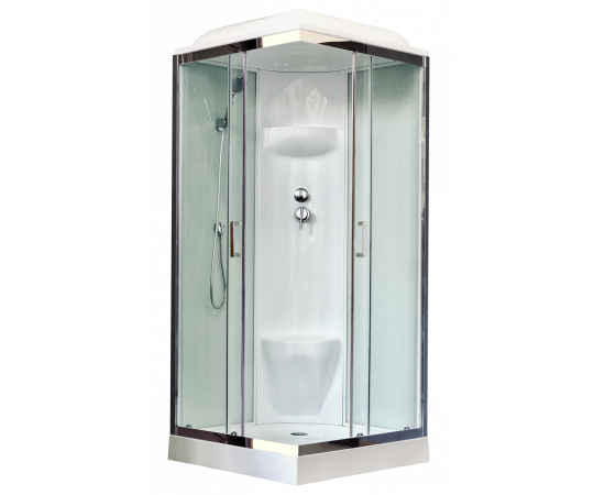 Душевая кабина Royal Bath 90HP6-WT-CH (белое/прозрачное) 90x90x217_