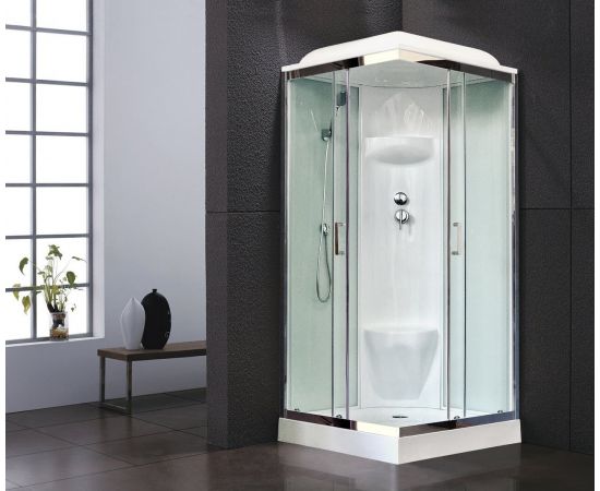 Душевая кабина Royal Bath 90HP6-WT-CH (белое/прозрачное) 90x90x217_, изображение 2