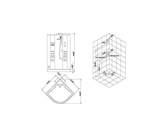 Душевая кабина Eago DZ962F8 White_, изображение 7