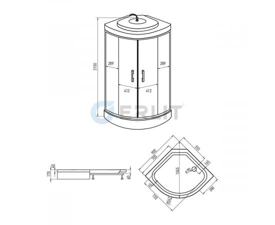 Душевая кабина Erlit Comfort ER3509P-C3-RUS 900x900x2150_, изображение 9