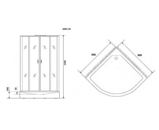 Душевая кабина Niagara Premium NG-6001-01 900х900х2100_, изображение 3