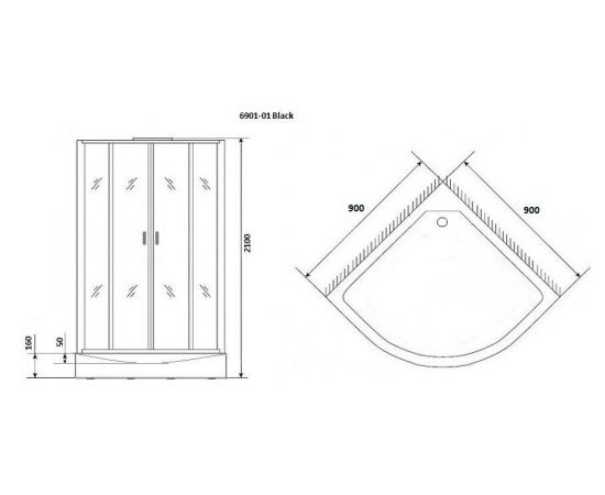 Душевая кабина Niagara Premium NG-6901-01 BLACK_, изображение 3