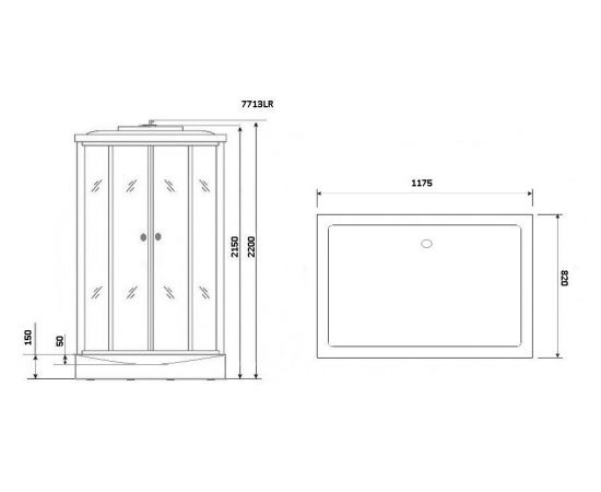 Душевая кабина Niagara Lux 7713W L Серебро_, изображение 6