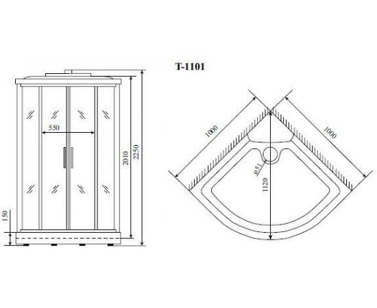 Душевая кабина Timo T-1101 P_, изображение 4