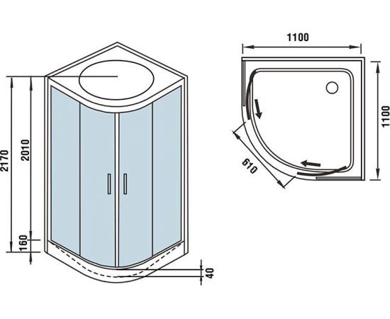 Душевая кабина WeltWasser WW500 EMMER 11015_, изображение 17