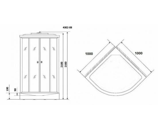 Душевая кабина Niagara NG-4302-14 1000х1000х2150_, изображение 4
