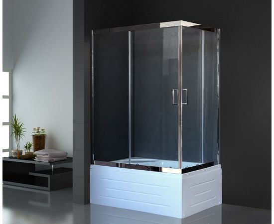 Душевой угол Royal Bath 8100BP-T-CH (прозрачное) левый_