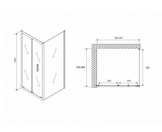 Душевой уголок ABBER Sonnenstrand AG07090-S85_, изображение 5