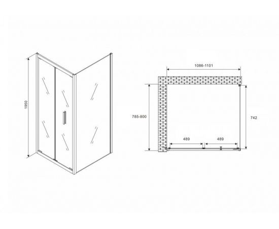 Душевой уголок ABBER Sonnenstrand AG07110-S80_, изображение 5