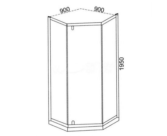 Душевой уголок Cerutti SPA C3ABD без поддона 90x90x195_, изображение 10