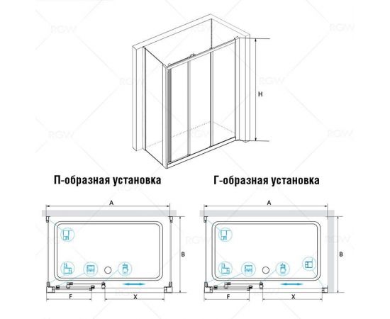 Душевой уголок RGW CL-40 (CL-11 + Z-12) 04094087-11_, изображение 2