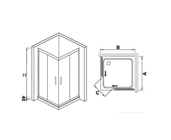 Душевой уголок RGW HO-311 (HO-31 + Z-41) 030631133-11_, изображение 3