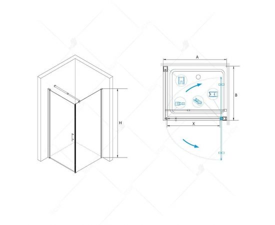 Душевой уголок RGW LE-33 06123300-11_, изображение 2