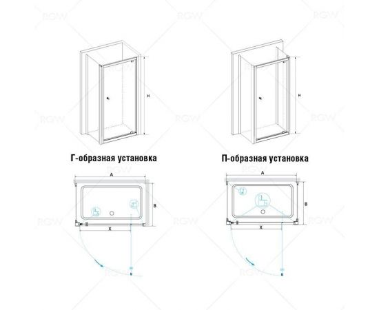 Душевой уголок RGW PA-35 (PA-05 + Z-12) 04083577-11_, изображение 3