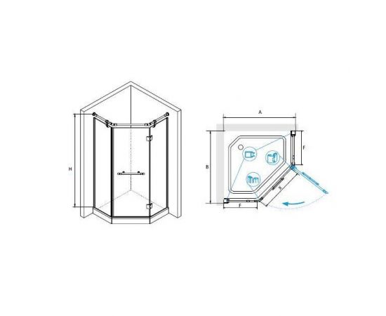 Душевой уголок RGW VI-81 02048100-18_, изображение 2