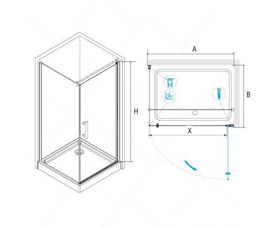 Душевой уголок RGW PA-33 04083300-11_, изображение 2