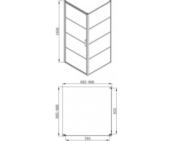 Душевой уголок BRAVAT BLACK LINE BS090.2115B_, изображение 7