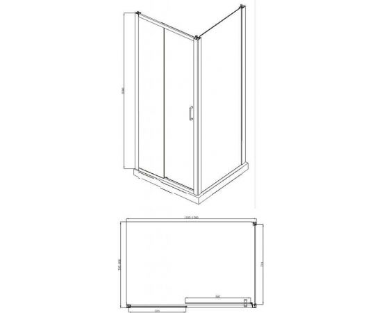 Душевой уголок BRAVAT Line BS120.3101A_, изображение 6