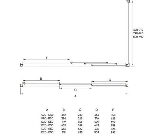 Душевой уголок Veconi Rovigo 110х80х195 стекло прозрачное профиль хром RV031-11080-01-C5_, изображение 2