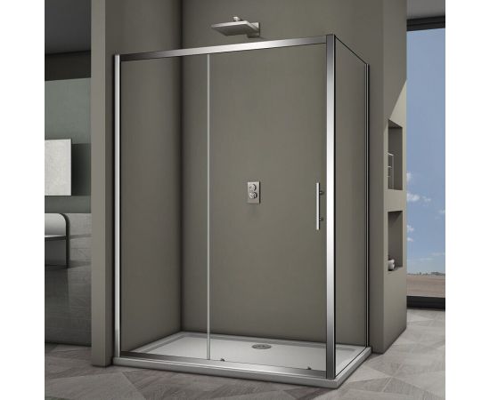 Душевой уголок Veconi Rovigo 150x80x190 стекло прозрачное профиль хром RV063-15080PR-01-19C3_