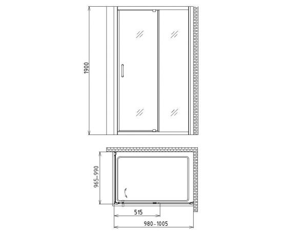 Душевой уголок Gemy Sunny Bay S28191AM-A100M_, изображение 4