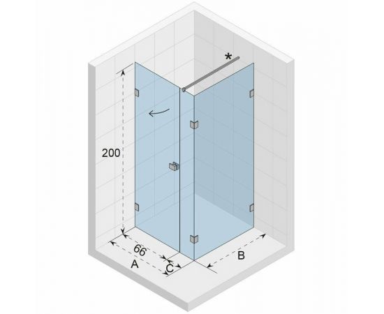 Душевой уголок Riho SZ Scandic NXT X204 100х80 L GX08027C1_, изображение 2