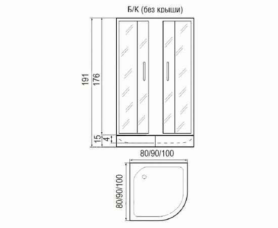 Душевой уголок River Don Light 90/15 МТ без поддона_, изображение 4