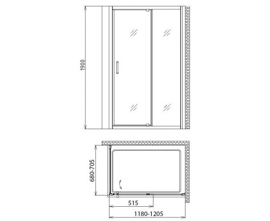 Душевой уголок Gemy Sunny Bay S28191BM-A70M_, изображение 4