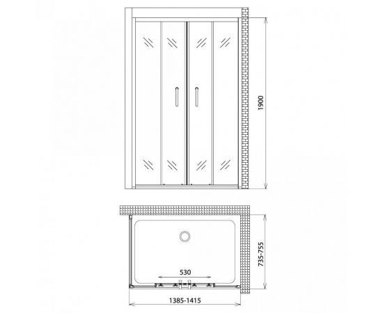 Душевой уголок Gemy Victoria S30192A-A70_, изображение 4