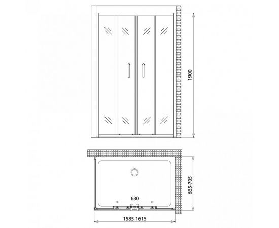 Душевой уголок Gemy Victoria S30192B-A70_, изображение 4