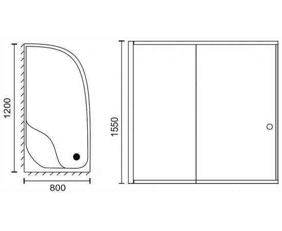 Душевой угол Royal Bath RB-L-3001 120x80x155_, изображение 6