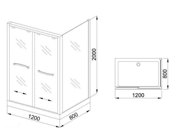 Душевой угол Royal Bath RB-L-2011 120x80_, изображение 7