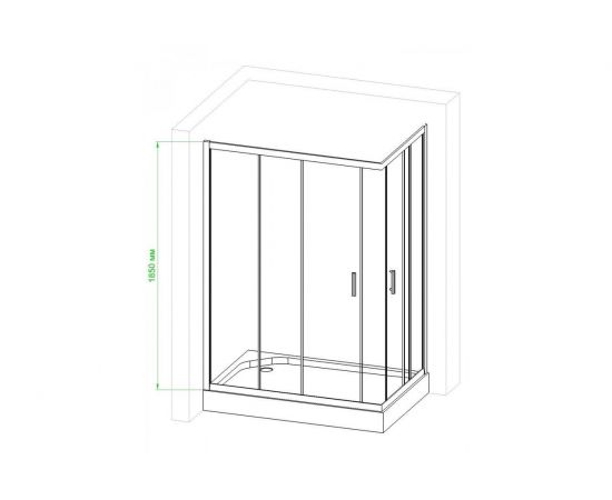 Душевой угол Royal Bath RB9100HPD-C-BL 100x90 (матовое стекло)_, изображение 2