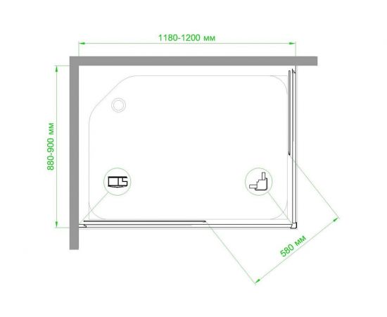 Душевой угол Royal Bath RB9120HPD-C-BL 120x90 (матовое стекло)_, изображение 3