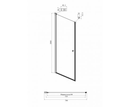 Дверь в нишу Ambassador Elysium 111011109CX 80x200_, изображение 4