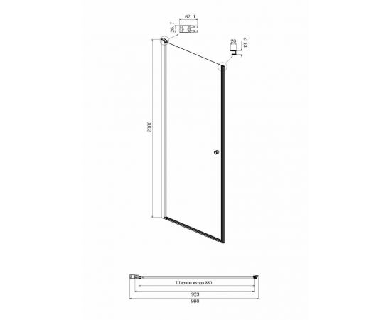 Дверь в нишу Ambassador Elysium 111011111CX 100x200_, изображение 4