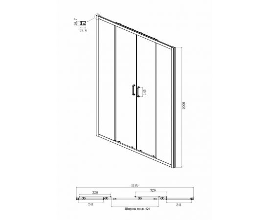 Дверь в нишу Ambassador Forsa 17021107AX 120x200_, изображение 5