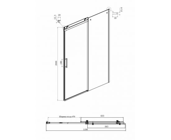 Дверь в нишу Ambassador Benefit 19021101HX 120x200_, изображение 6