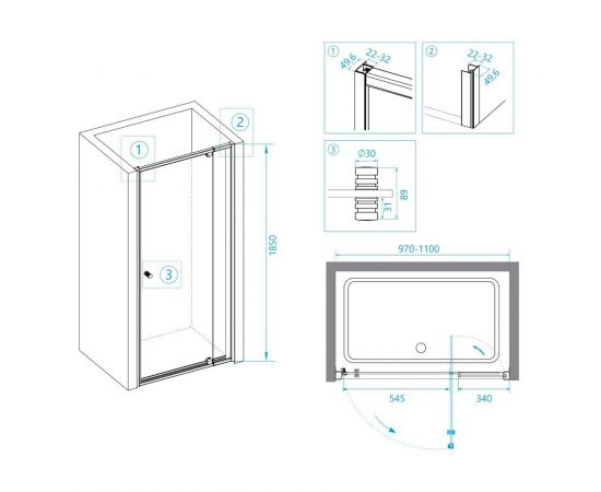 Душевая дверь RGW PA-02 04080200-11_, изображение 4