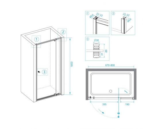 Душевая дверь RGW PA-02 04080207-11_, изображение 4