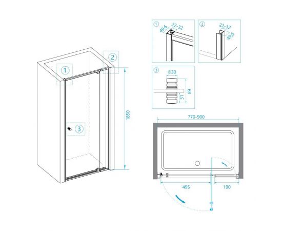 Душевая дверь RGW PA-02 04080208-11_, изображение 4