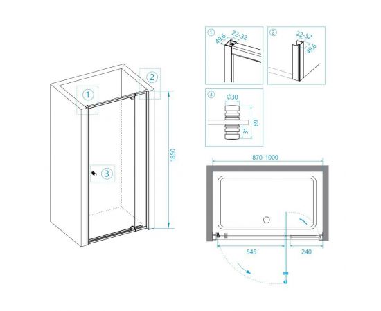 Душевая дверь RGW PA-02 04080209-11_, изображение 4