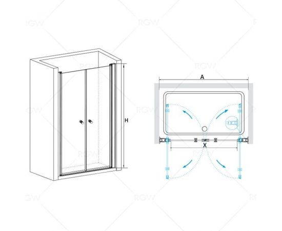 Душевая дверь RGW PA-04 04080420-11_, изображение 2